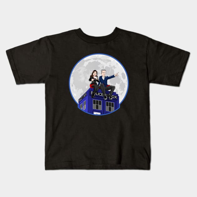 Clara and The Doctor Kids T-Shirt by saqman